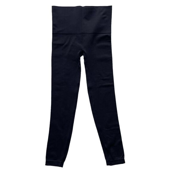 Spanx Look At Me Now Seamless Leggings High Waist Stretch Black Gray Camo Size M - Picture 5 of 7